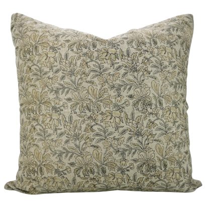 Muted Botanical Print Throw Pillow