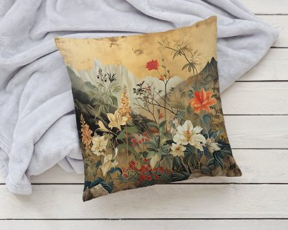 Landscape and Flowers Pillow - Image 6