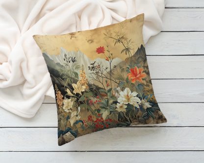 Landscape and Flowers Pillow - Image 3
