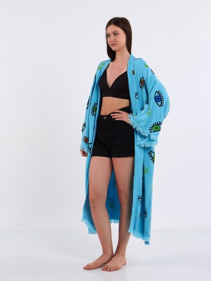 Artistic hand-painted bathrobe - Image 7