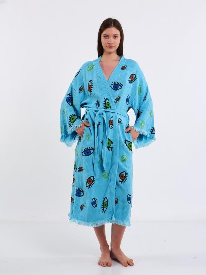Artistic hand-painted bathrobe - Image 5