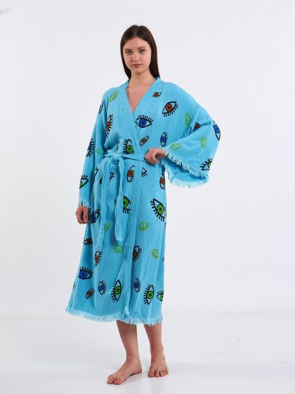 Artistic hand-painted bathrobe - Image 2