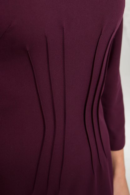 Burgundy slim dress - Image 5