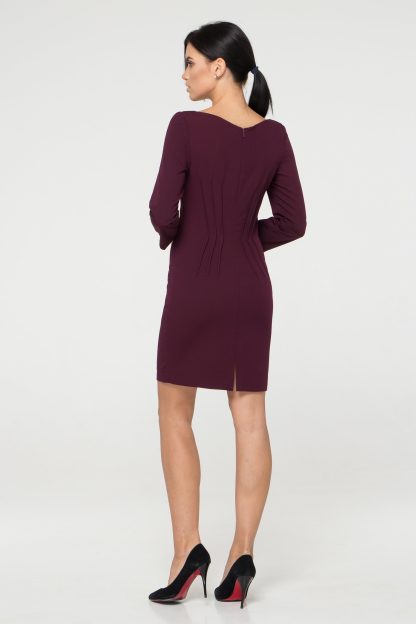 Burgundy slim dress - Image 4