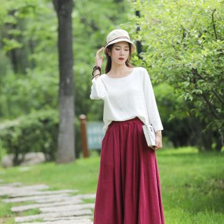 Burgundy skirt