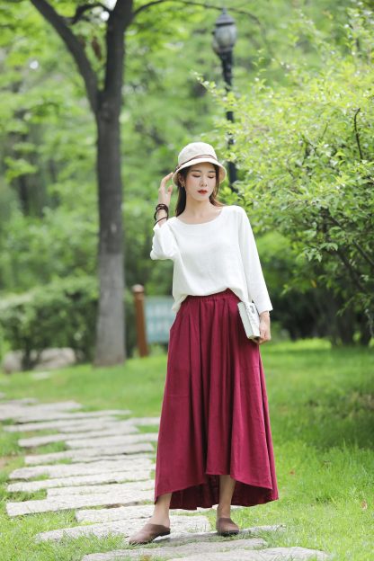 Burgundy skirt