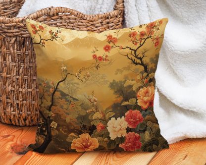 New Chinese style landscape flower and bird pillow - Image 5