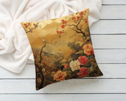 New Chinese style landscape flower and bird pillow - Image 3