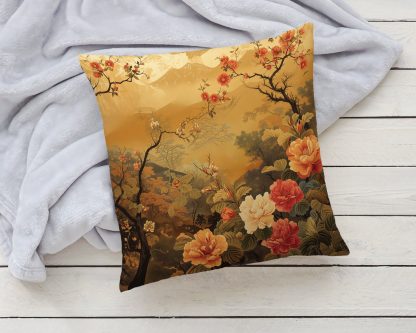 New Chinese style landscape flower and bird pillow - Image 2