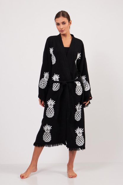 Pineapple jacquard-knit bathrobe - Image 6