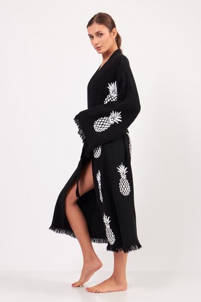Pineapple jacquard-knit bathrobe - Image 4
