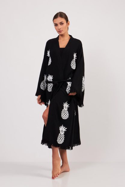 Pineapple jacquard-knit bathrobe - Image 3