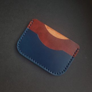 Contrast color aesthetic leather card holder