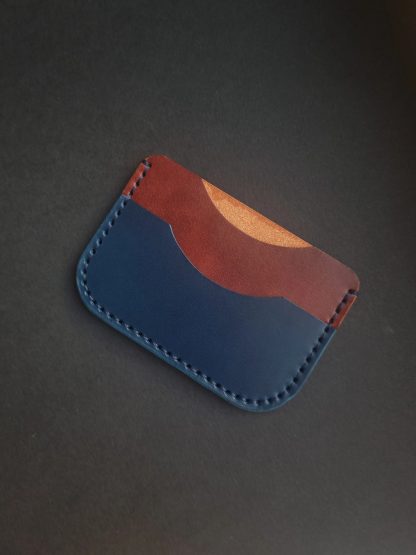 Contrast color aesthetic leather card holder