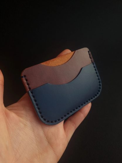 Contrast color aesthetic leather card holder - Image 4