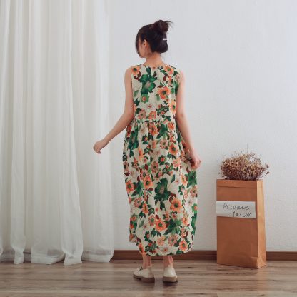 Summer fresh floral sleeveless dress - Image 2