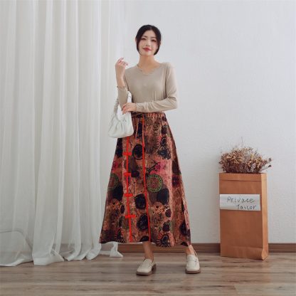 Button print maxi skirt - Image 2