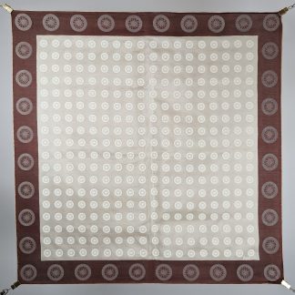 Simple geometric silk square scarf