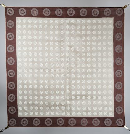 Simple geometric silk square scarf