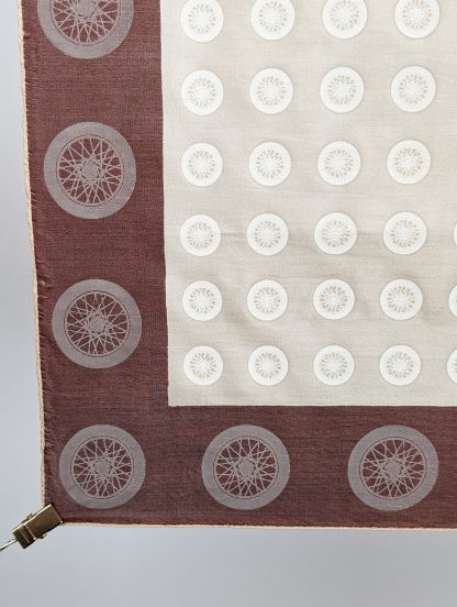 Simple geometric silk square scarf - Image 3