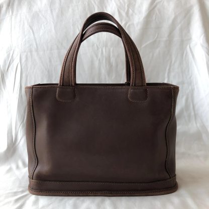 Vintage brown leather tote bag - Image 6