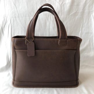 Vintage brown leather tote bag