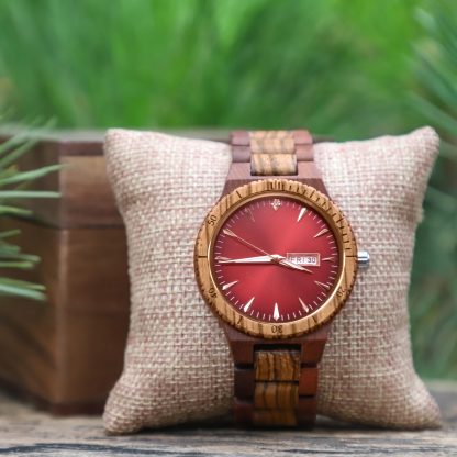 Vintage wooden mechanical watch - Image 3