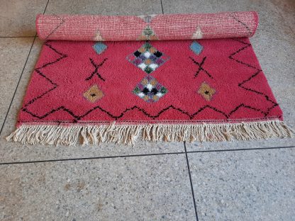 Red ethnic style handmade carpet - Image 4