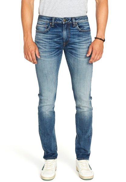 Men's slim washed jeans