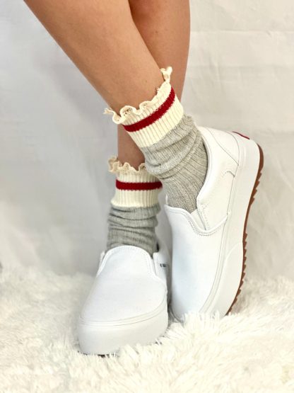 Korean style layered lace socks - Image 5