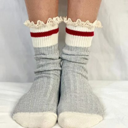 Korean style layered lace socks - Image 4