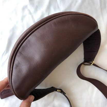 Dark brown leather waist bag - Image 6