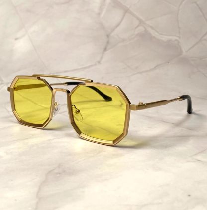 Cool hexagonal metal frame sunglasses - Image 6