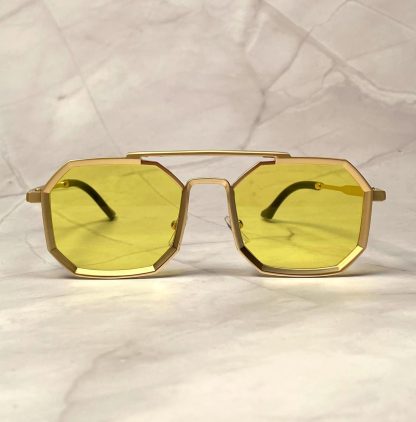 Cool hexagonal metal frame sunglasses - Image 4