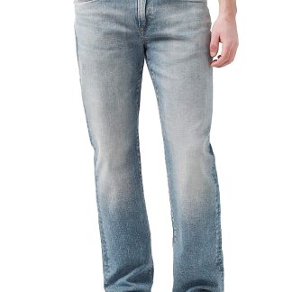 Men's light blue washed jeans