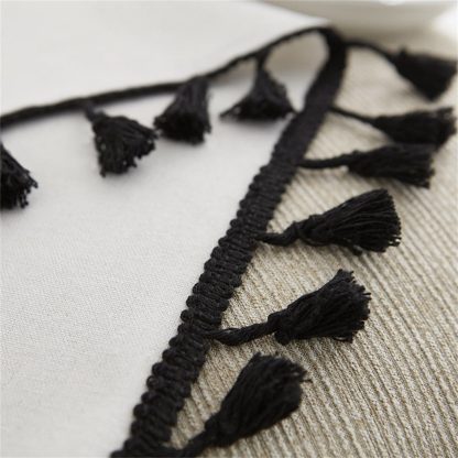 Simple style solid color tassel curtains - Image 5
