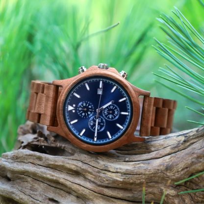 Wooden multifunctional mechanical watch - Image 5