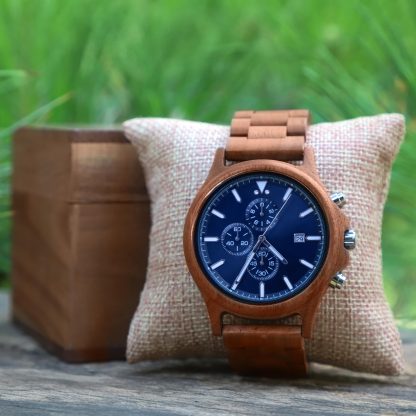Wooden multifunctional mechanical watch