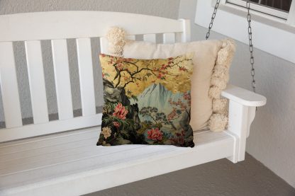 New Chinese style landscape flower and bird pillow - Image 6