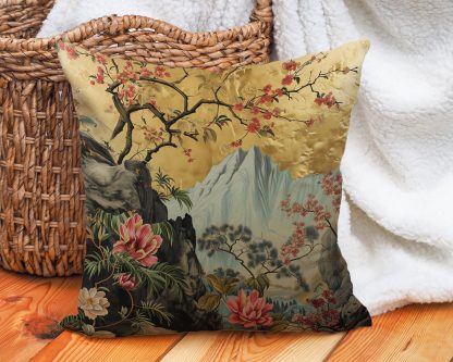New Chinese style landscape flower and bird pillow - Image 5