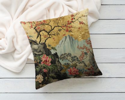 New Chinese style landscape flower and bird pillow - Image 3