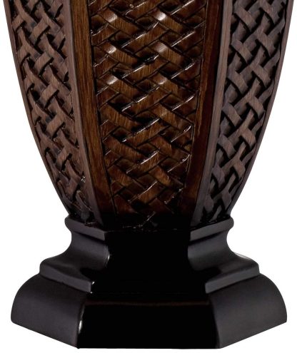 Woven pattern retro table lamp - Image 3
