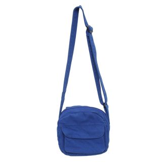 Vibrant Blue Canvas Crossbody Bag