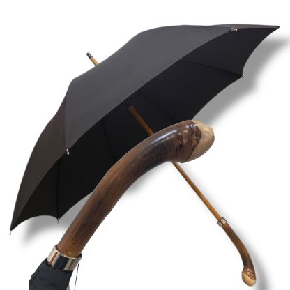 Artistic handmade solid wood curved handle long handle umbrella - Image 9