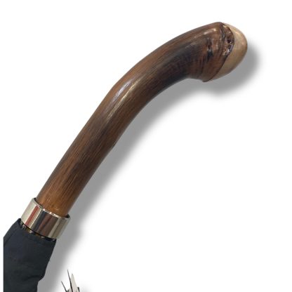 Artistic handmade solid wood curved handle long handle umbrella - Image 8