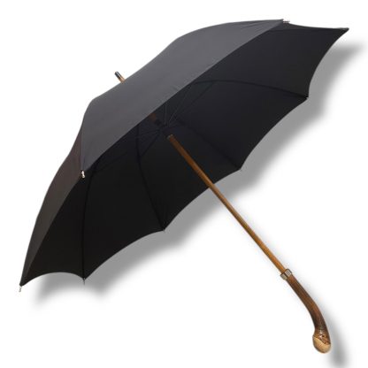 Artistic handmade solid wood curved handle long handle umbrella - Image 7