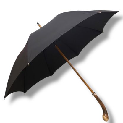 Artistic handmade solid wood curved handle long handle umbrella - Image 5