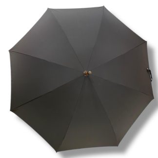 Artistic handmade solid wood curved handle long handle umbrella