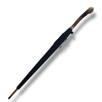 Artistic handmade solid wood curved handle long handle umbrella - Image 2