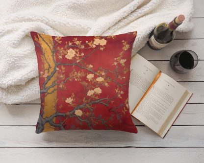 Chinese style flower and bird pillow